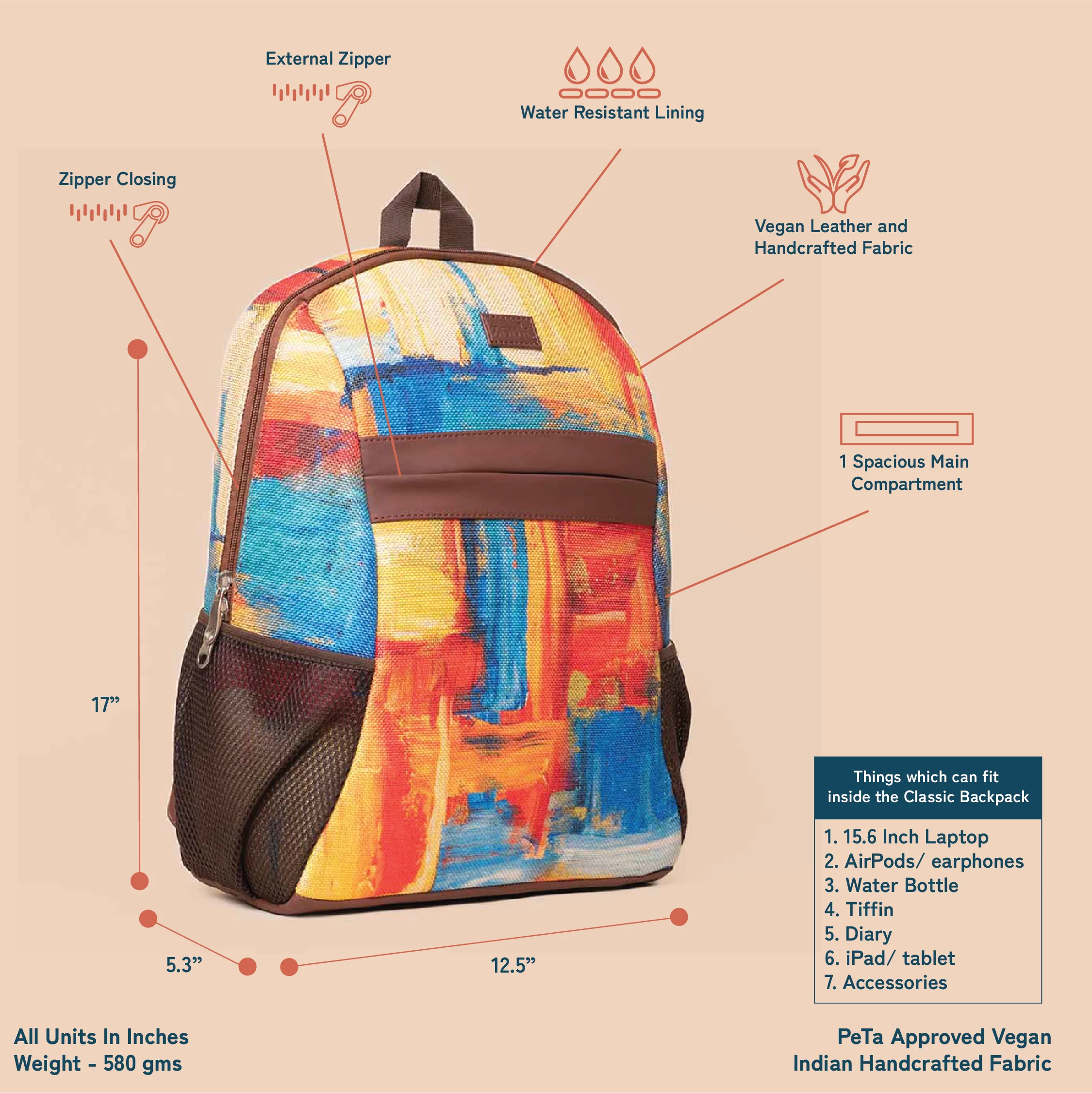 Abstract Amaze Classic Backpack - Image 4