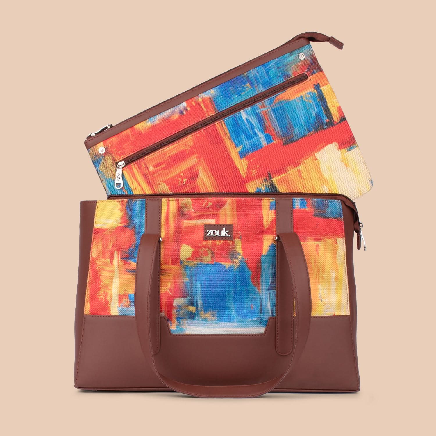 Zouk Abstract Amaze Maya Multitasker Tote Bag - Image 3