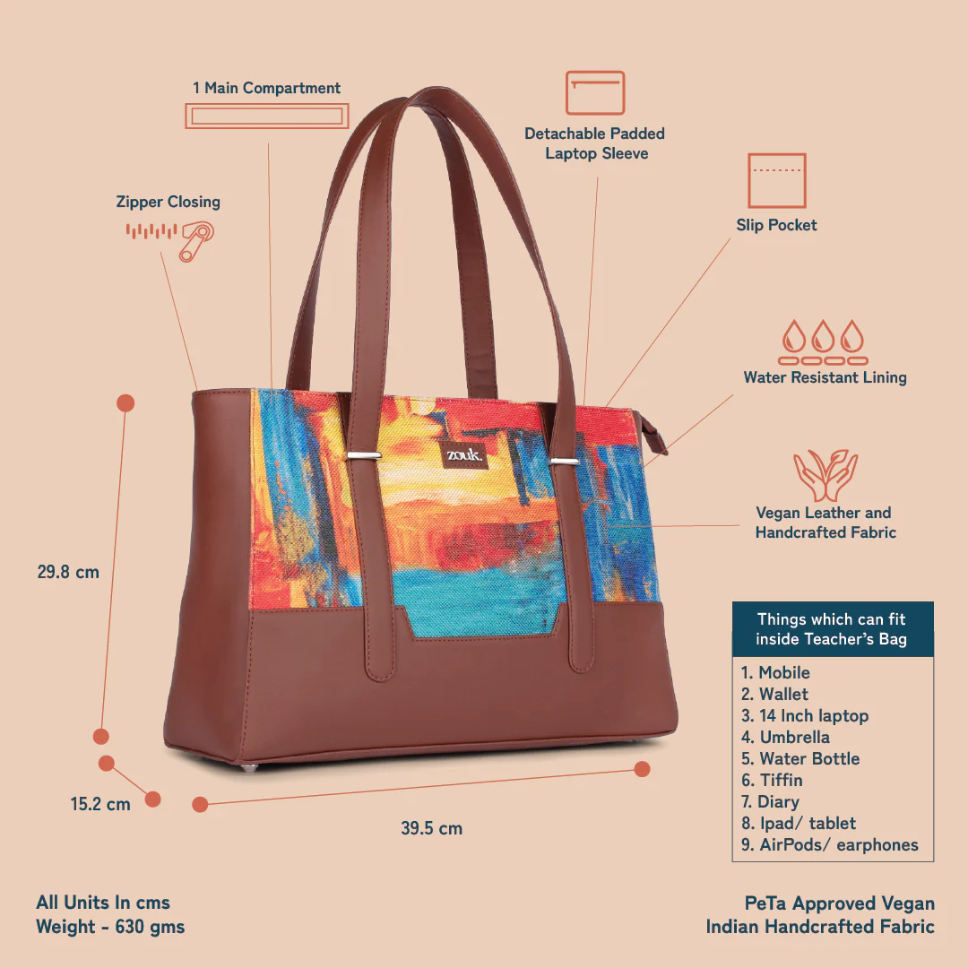 Zouk Abstract Amaze Maya Multitasker Tote Bag - Image 6