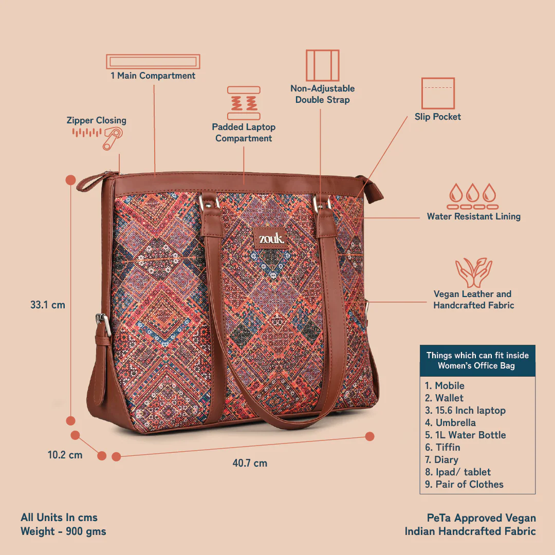 Bhuj Rabari Women's Office Bag - Image 5