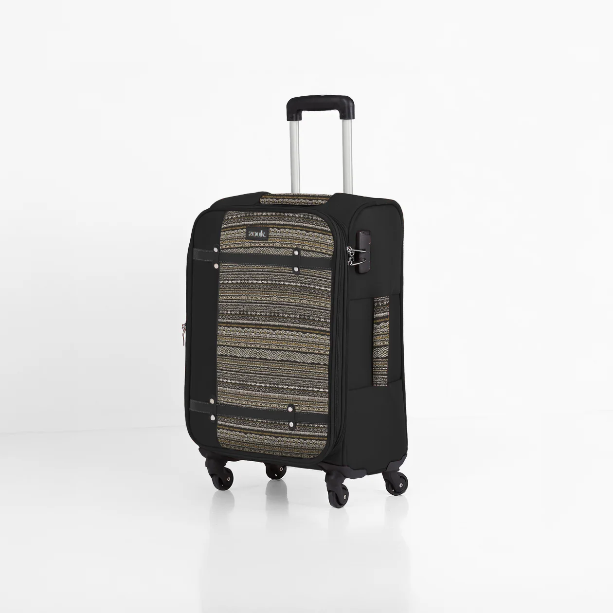 Odisha Ikat Saira Trolley Bag - Black (Medium) - Image 3