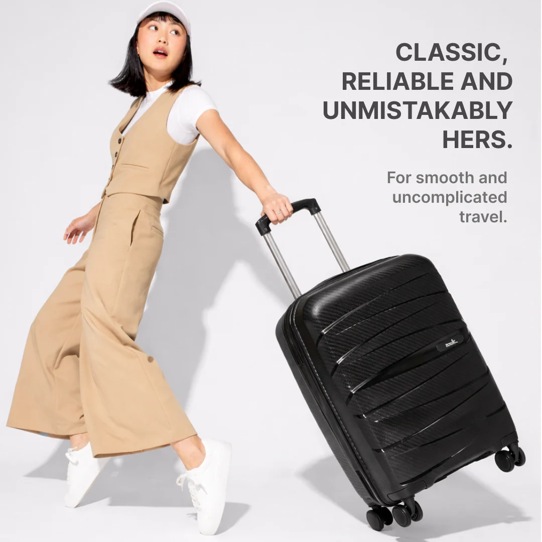 Black Aira Trolley Bag Combo - Set of 3 (Cabin & Medium & Large) - Image 5