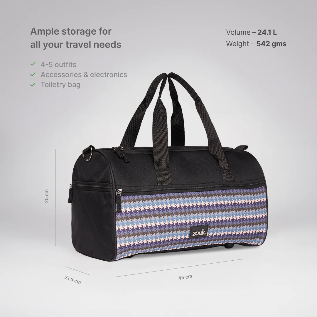 Bombay Houndstooth Travel Duffle Bag - Image 2
