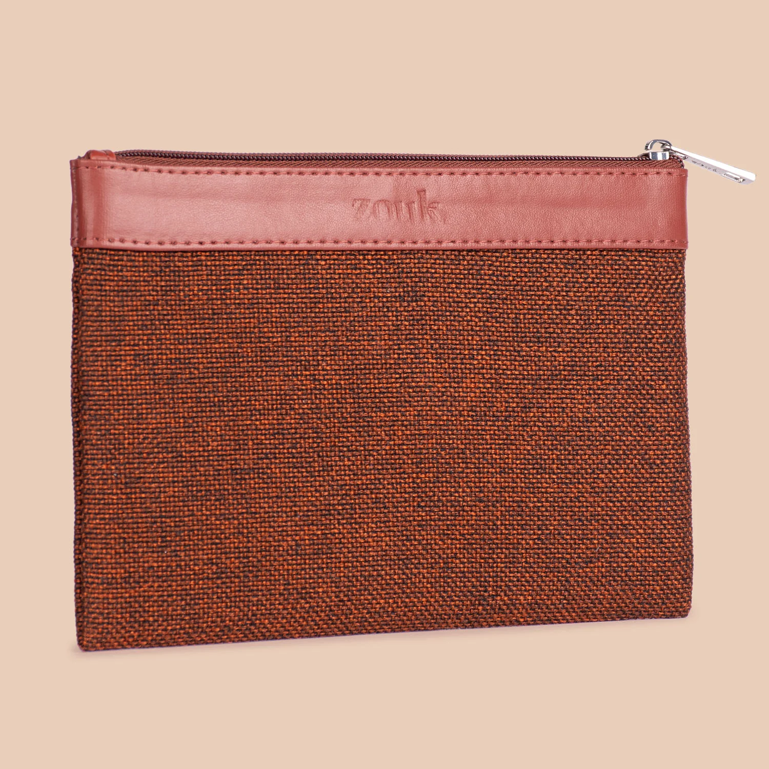 Brown Metal Cosmetic Pouch - Image 3