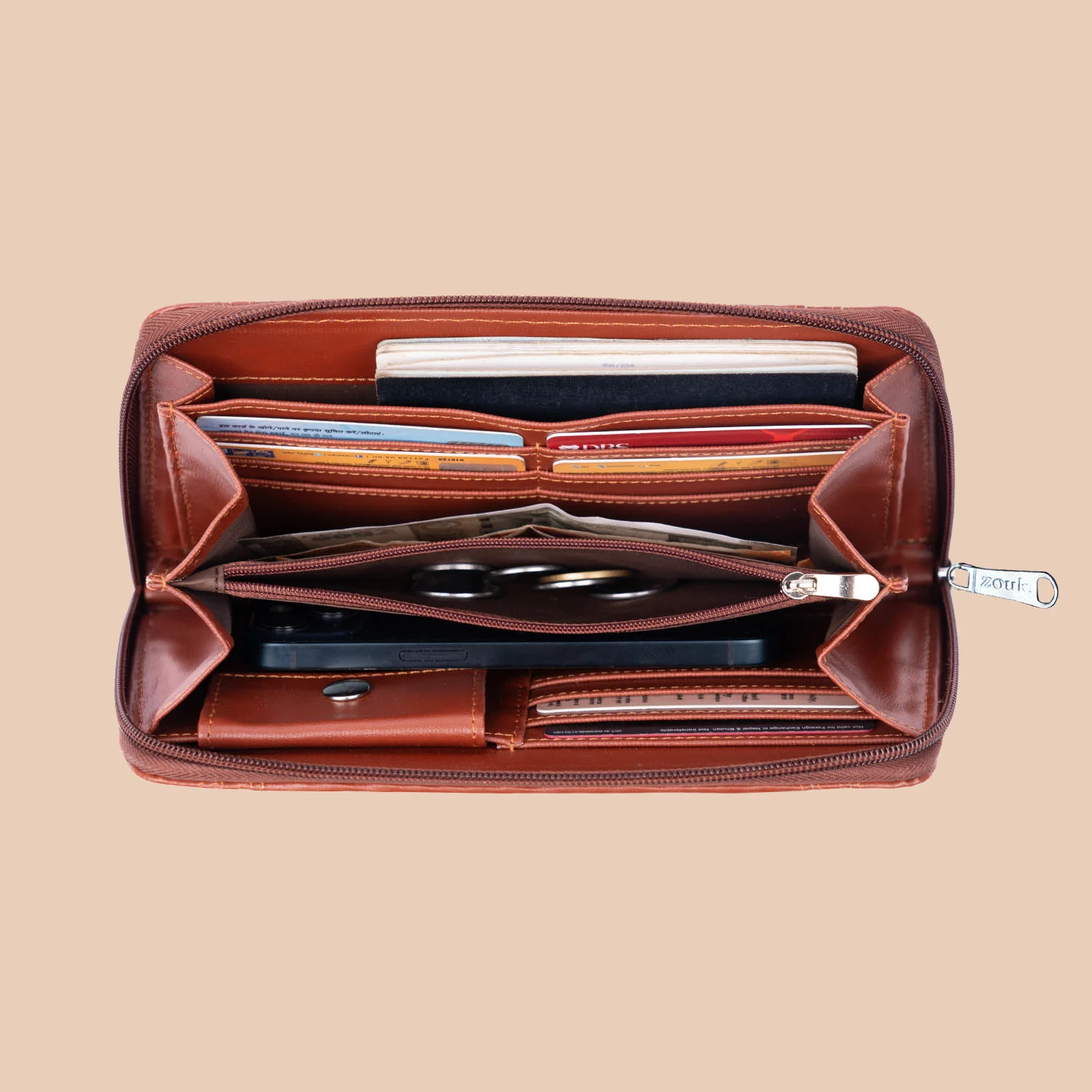 Multicolor Mandala Print Classic Zipper Wallet - Image 5