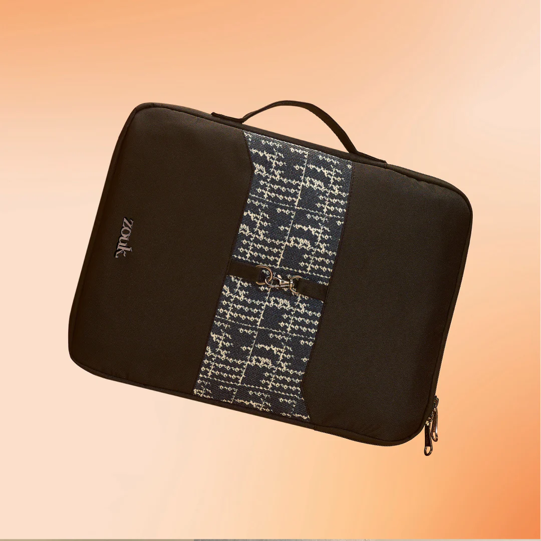 Madras Monochrome Signature Laptop Sleeve - 16inch (Black) - Image 2