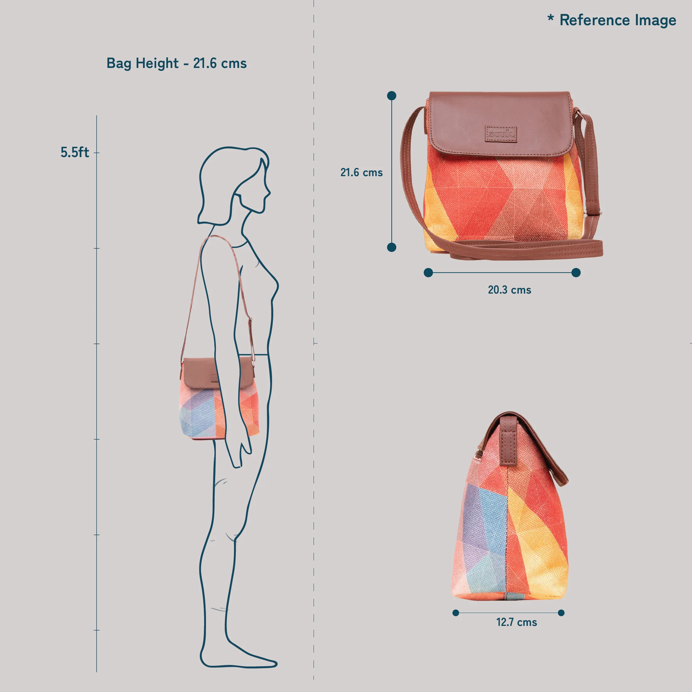 Jodhpur Damask Flap Sling Bag - Image 9
