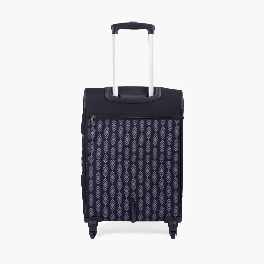 Hyderabad Ikat Saira Trolley Bag - (Black) - Image 2