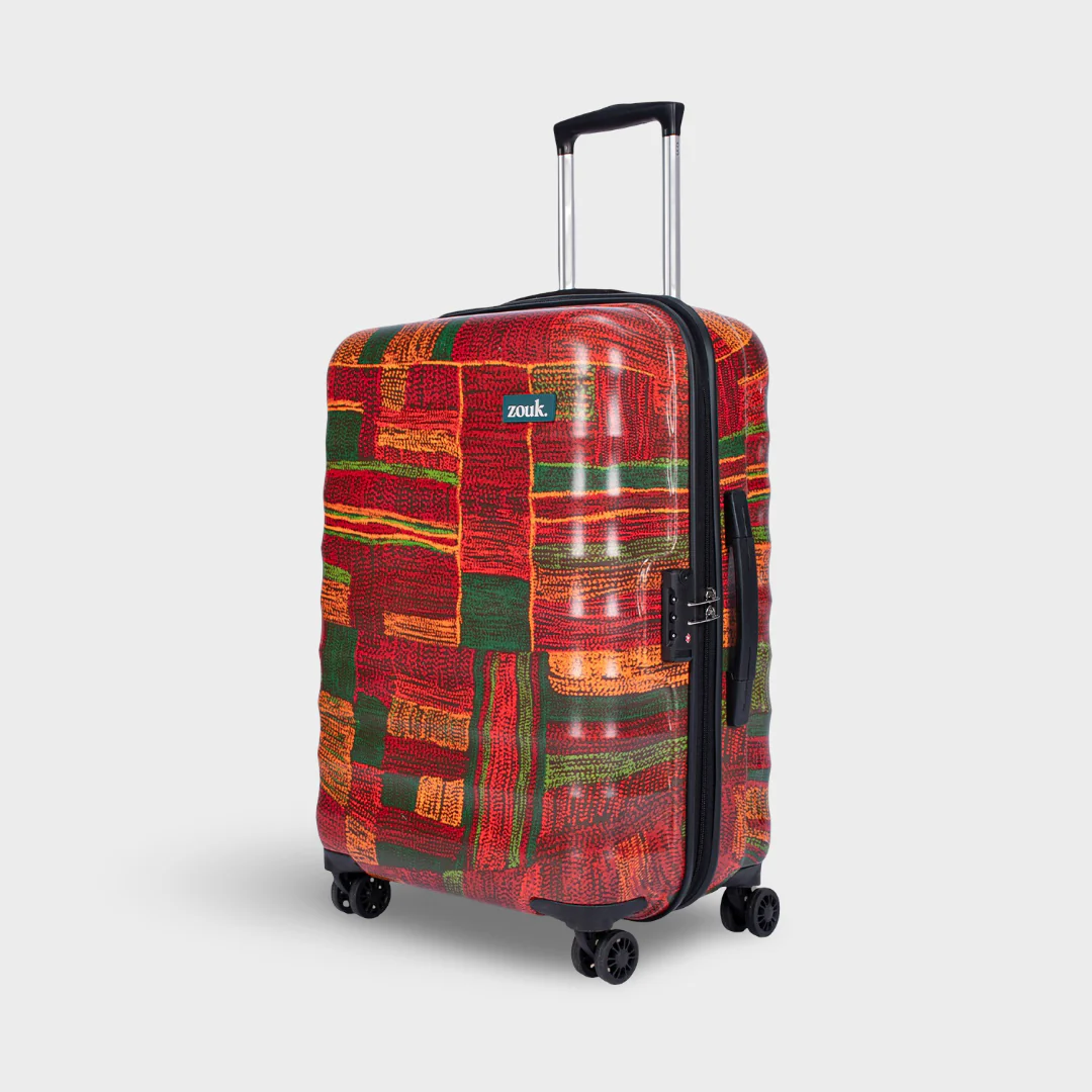 Indus Lattice Red Amorah Trolley Bag - Image 2