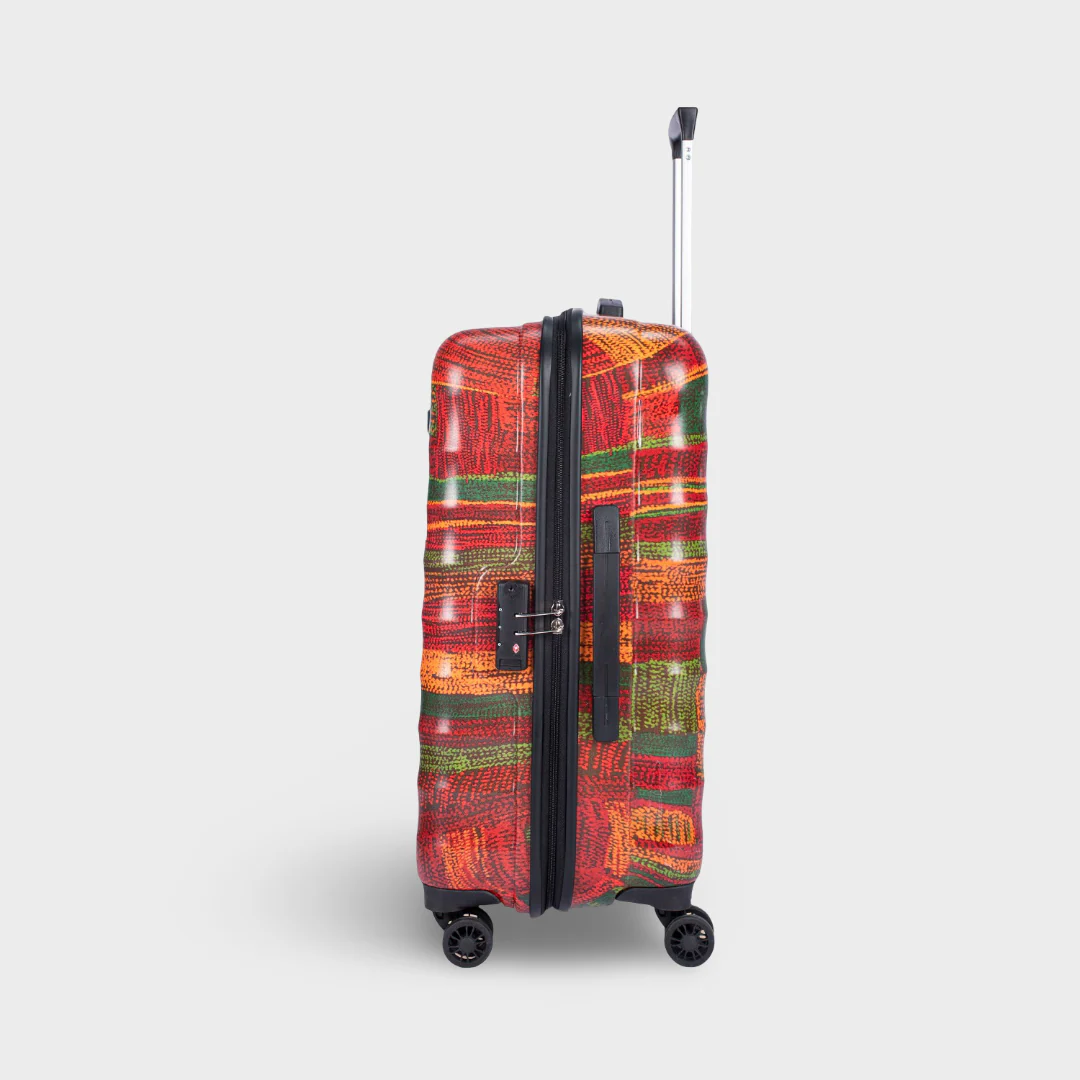 Indus Lattice Red Amorah Trolley Bag (Medium) - Image 7