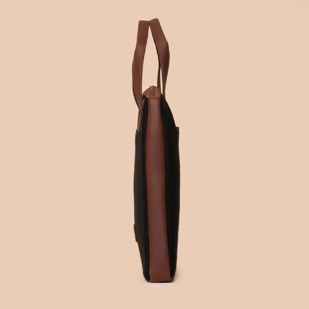Jet Black L-Zippered Laptop Sleeve - Image 12
