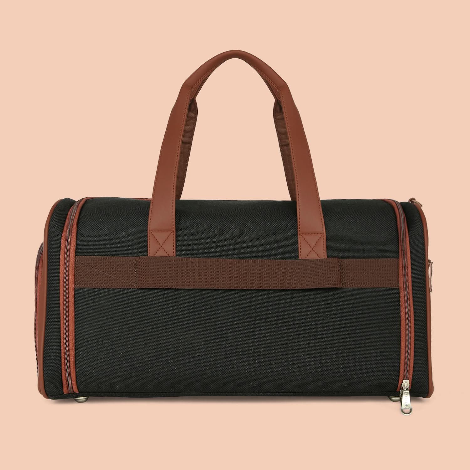 Jet Black Men's Weekender Duffel Bag - Image 4