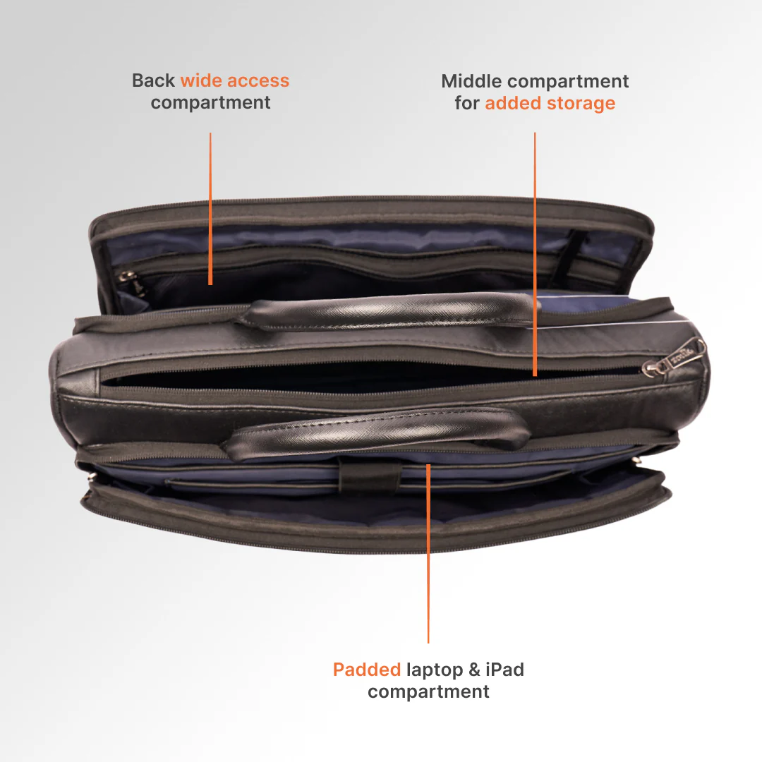 Jet Black Pro Laptop Bag (Black) - Image 7