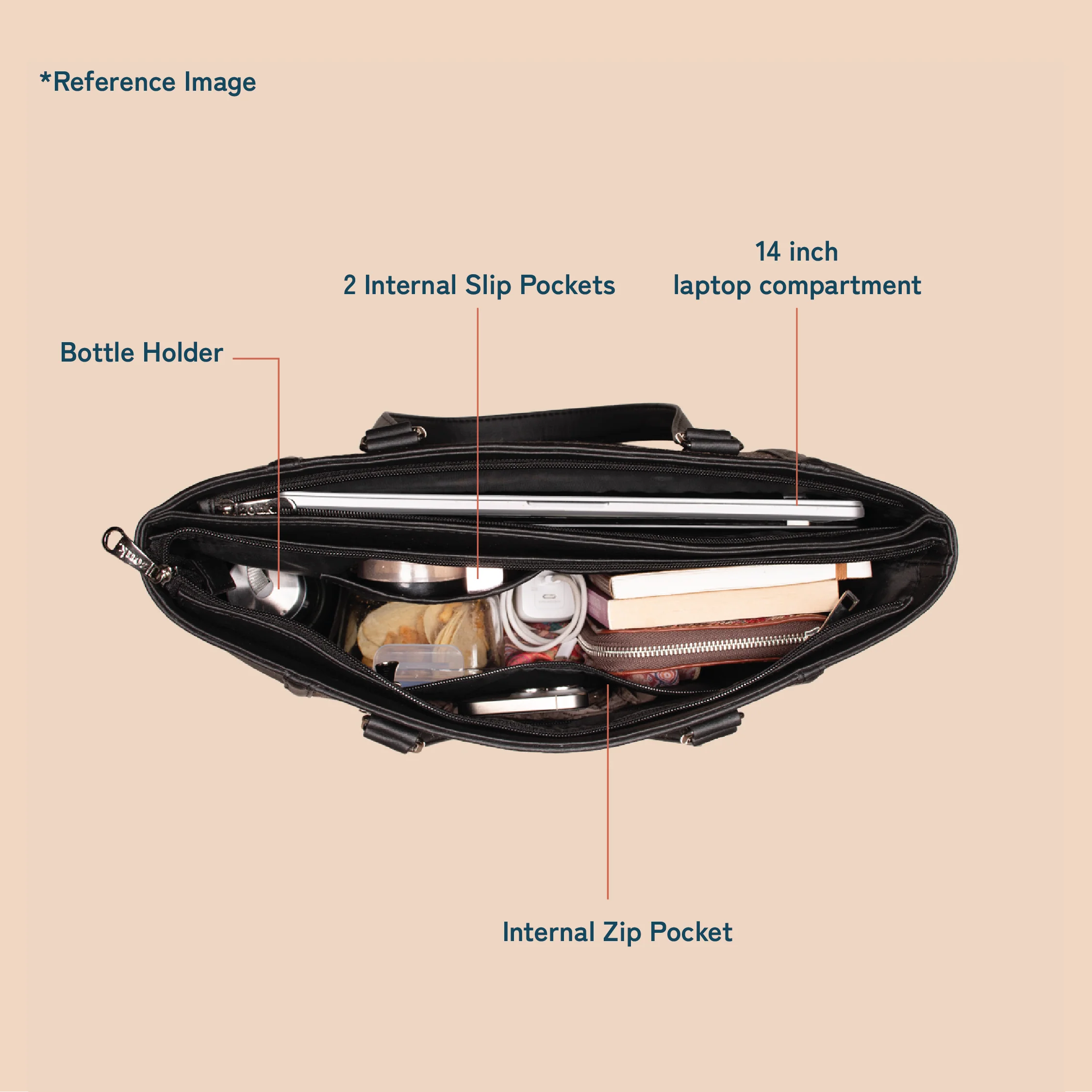 Jodhpur Damask Classic Commute Office Bag - Image 7