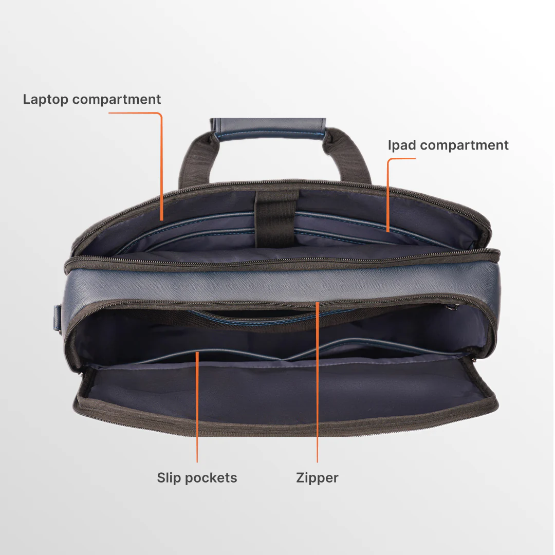 Kasauli Cipher Office Laptop bag (Blue) - Image 7