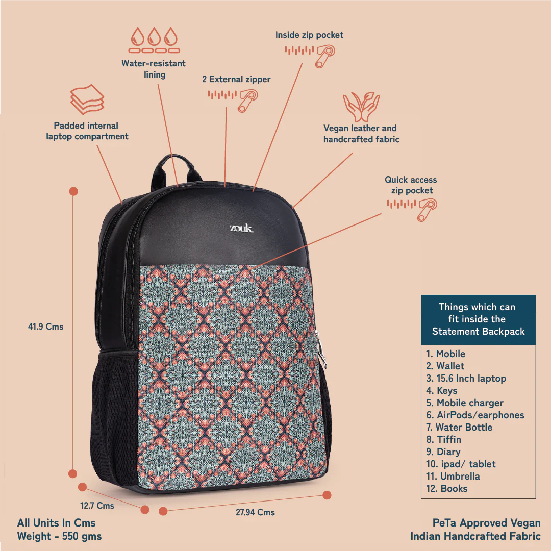 Kolkata Nouveau Statement Backpack - Image 4