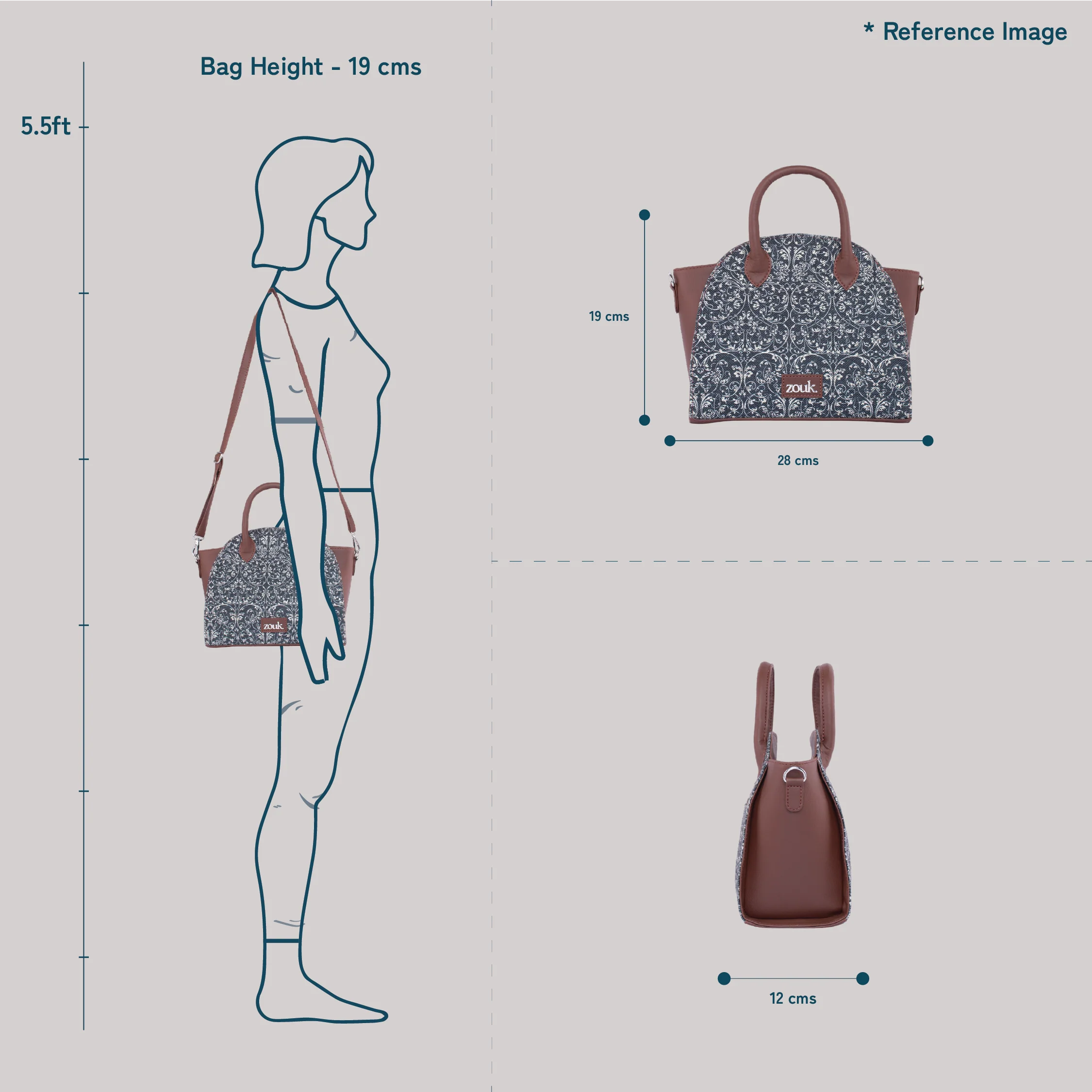 Konkona City Satchel Bag - Bombay Houndstooth - Image 10