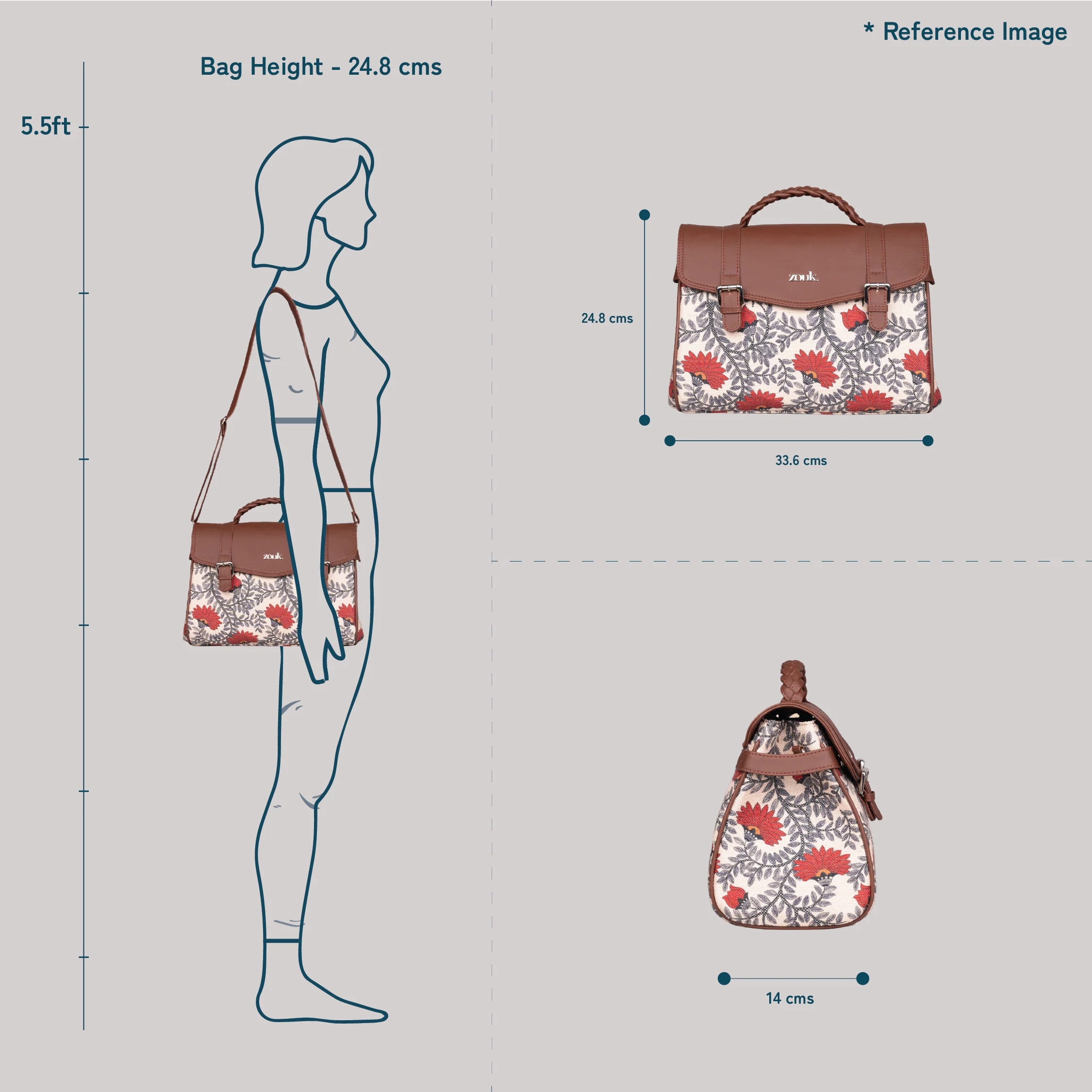 Konkona Heritage Satchel Bag - Tidal Wave - Image 10
