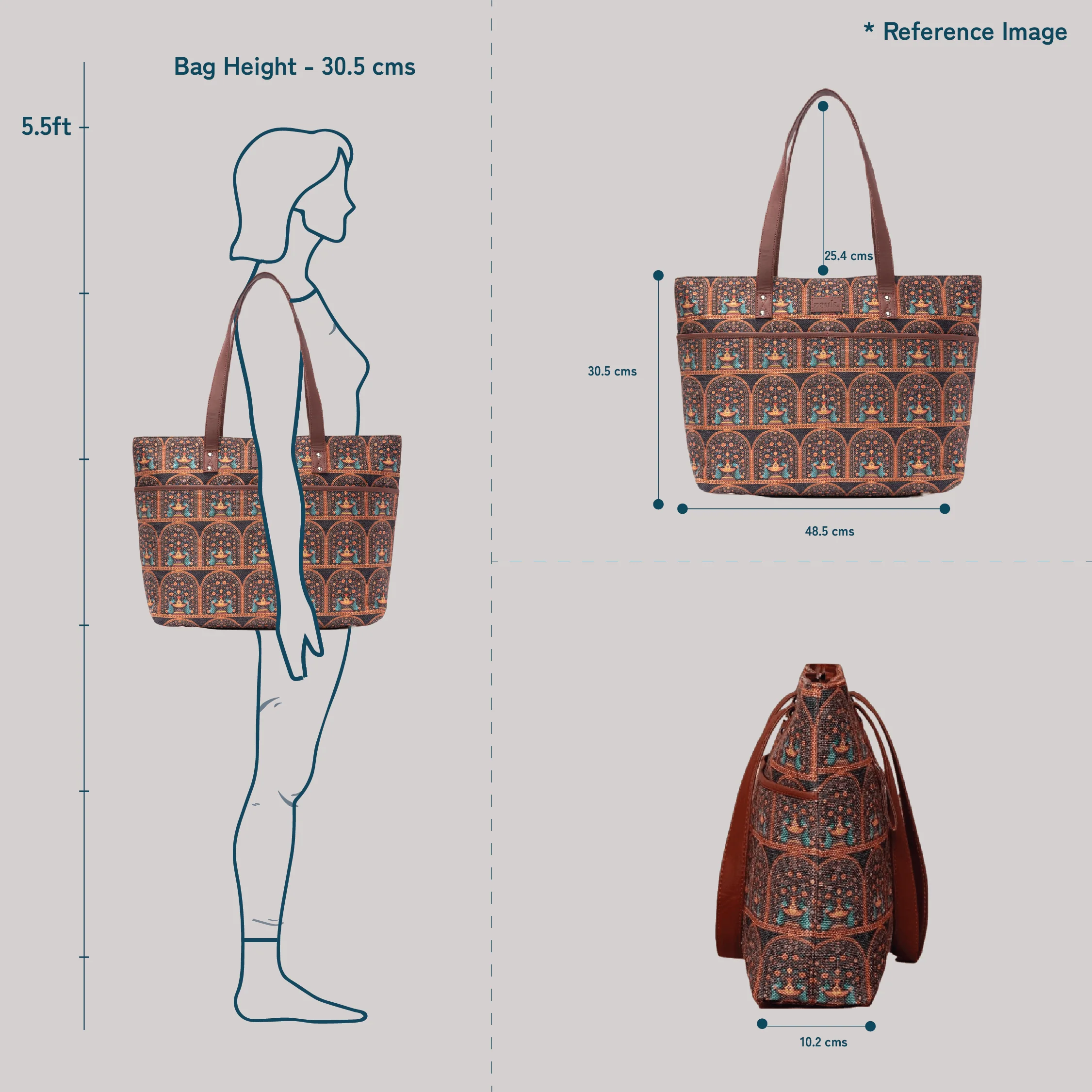 Kovil Blue Tote Bag - Image 3