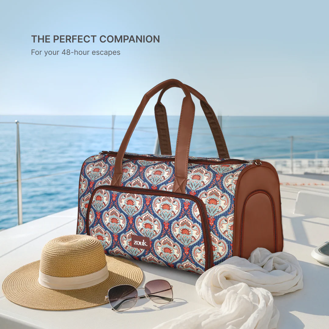 Kovil Blue Weekender Duffle Bag - Image 10