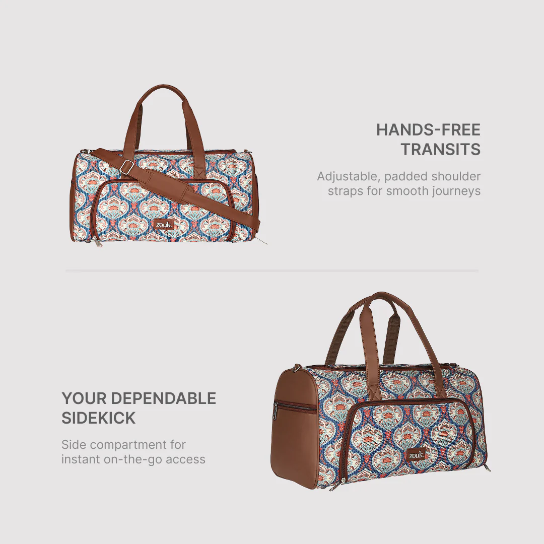 Kovil Blue Weekender Duffle Bag - Image 5