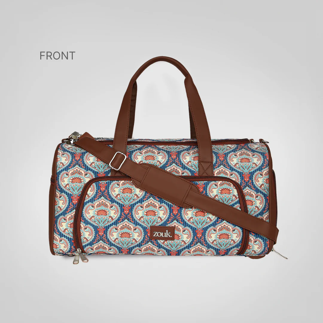 Kovil Blue Weekender Duffle Bag - Image 8