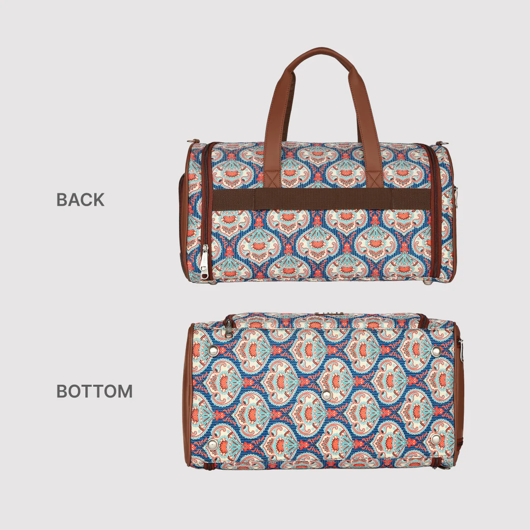 Kovil Blue Weekender Duffle Bag - Image 9