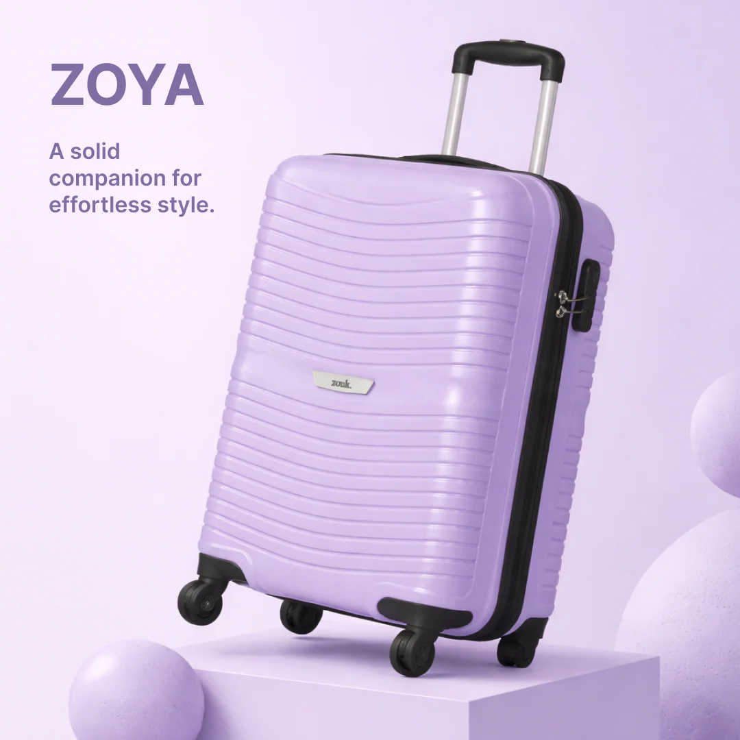 Lilac Zoya Trolley Bag Combo (Cabin & Medium) - Image 4