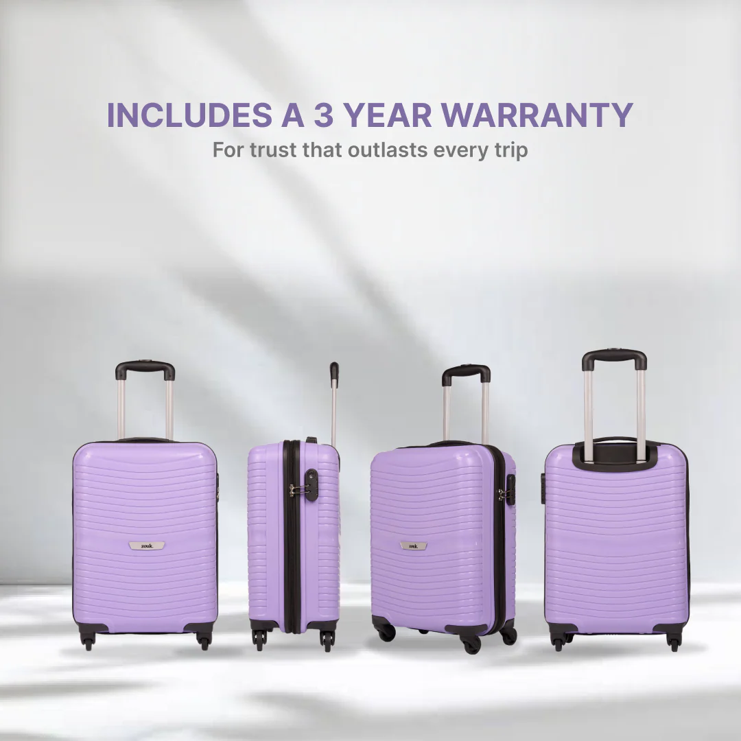 Lilac Zoya Trolley Bag Combo Set of 3 (Cabin & Medium & Large) - Image 7