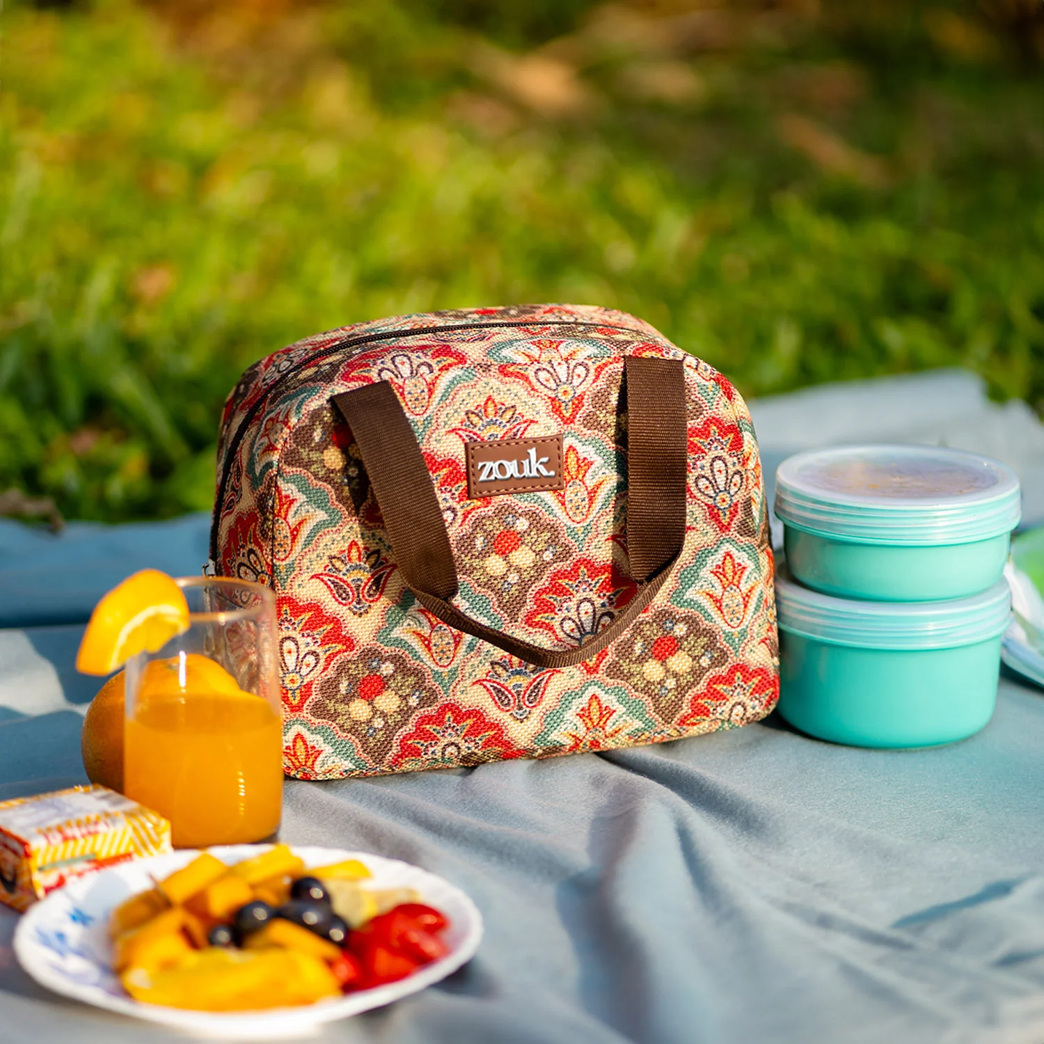 Mughal Art Multicolor Lunch Bag