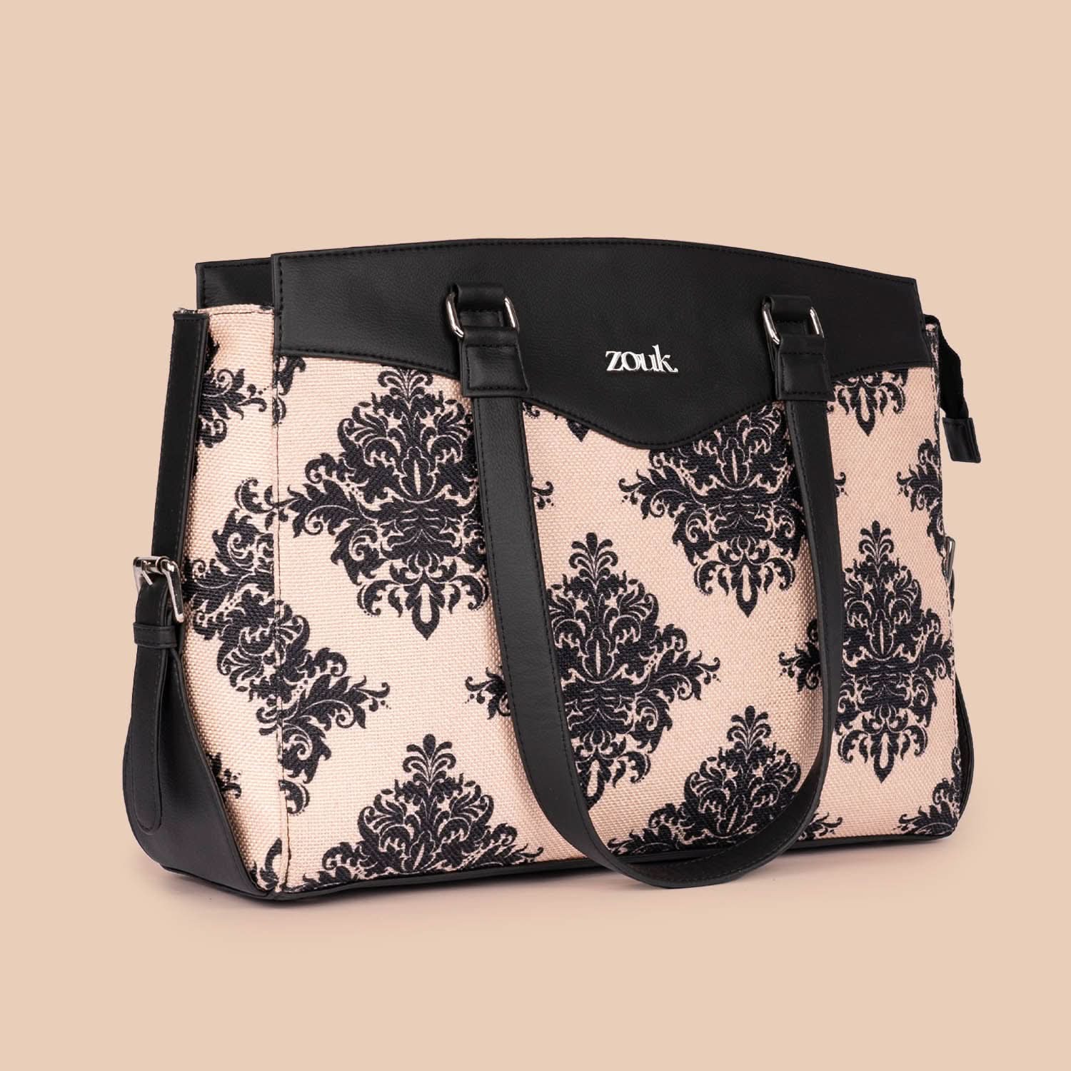 Mughal Motif - Women's Work Bag & Chain Wallet Combo - Image 4