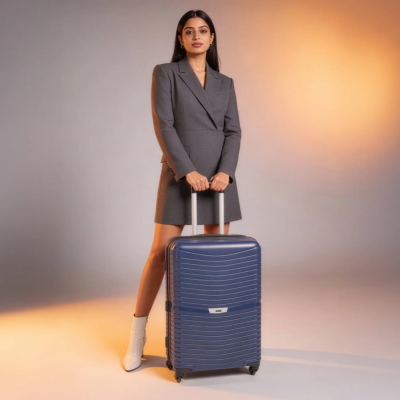 Navy Zoya Trolley Bag - Image 2