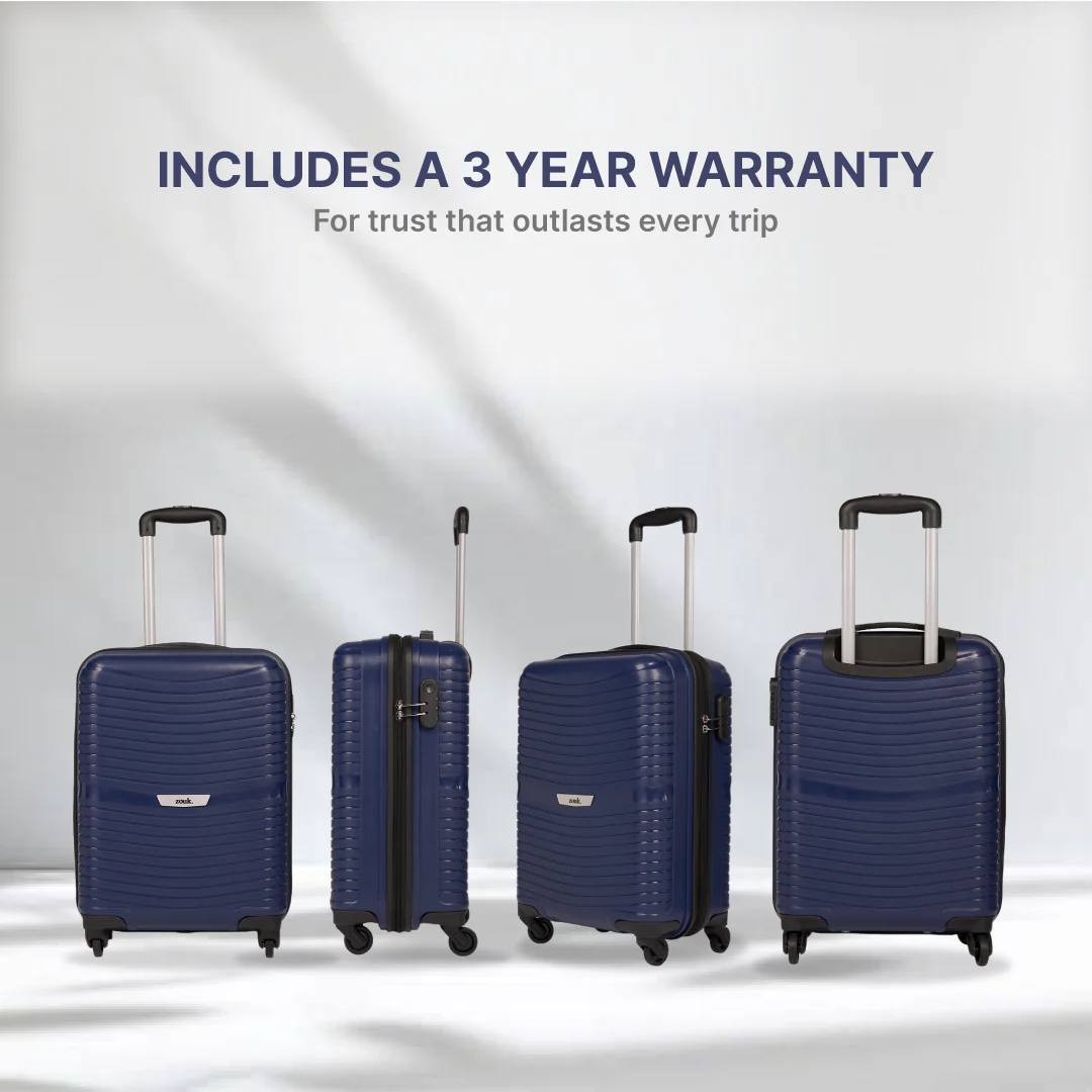 Navy Zoya Trolley Bag Combo (Cabin & Medium) - Image 6