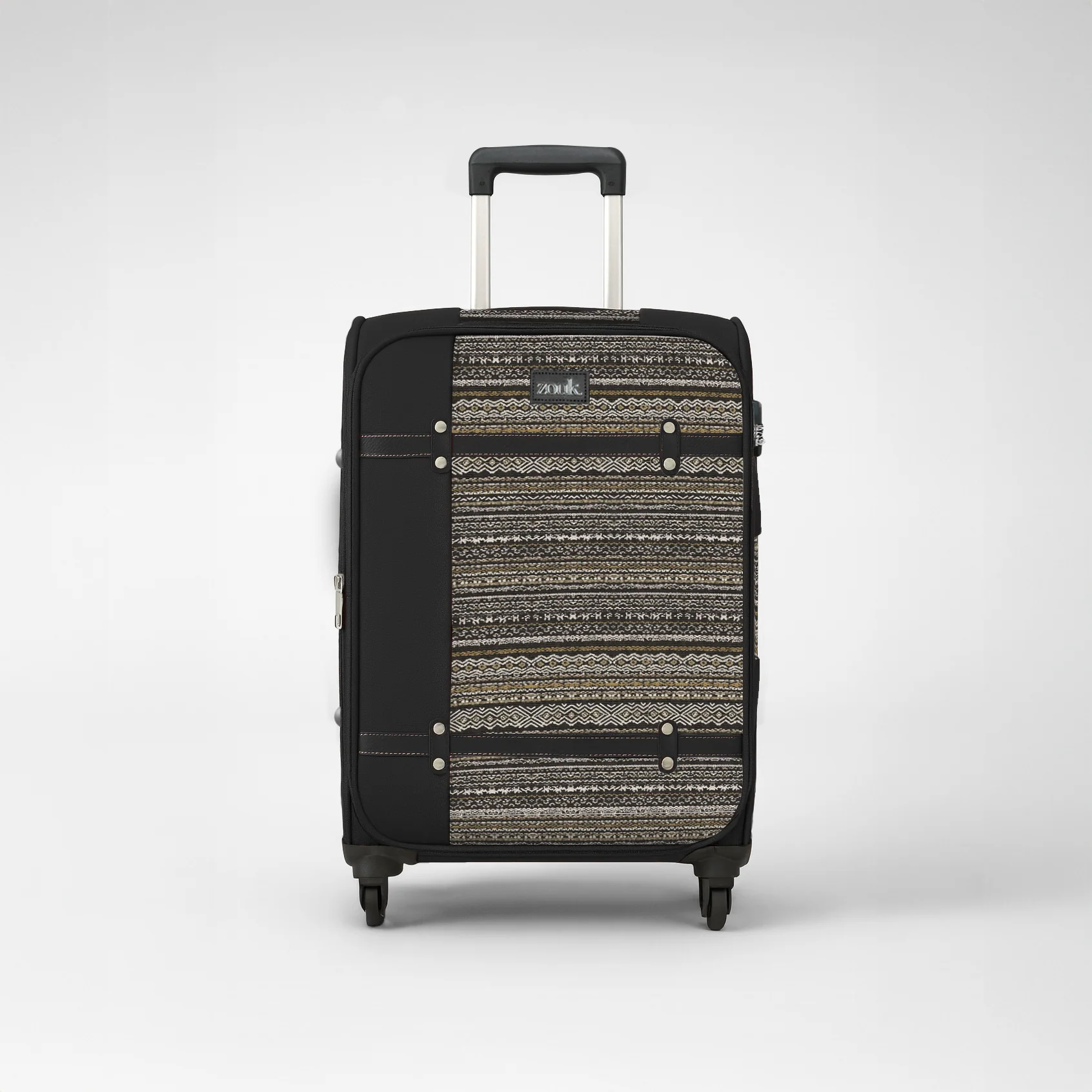 Odisha Ikat Saira Trolley Bag - (Black) - Image 7