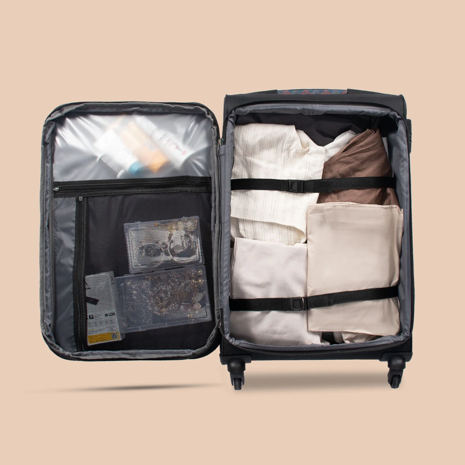 Periyar Waves Avasa Trolley Bag - Black (Medium) - Image 6