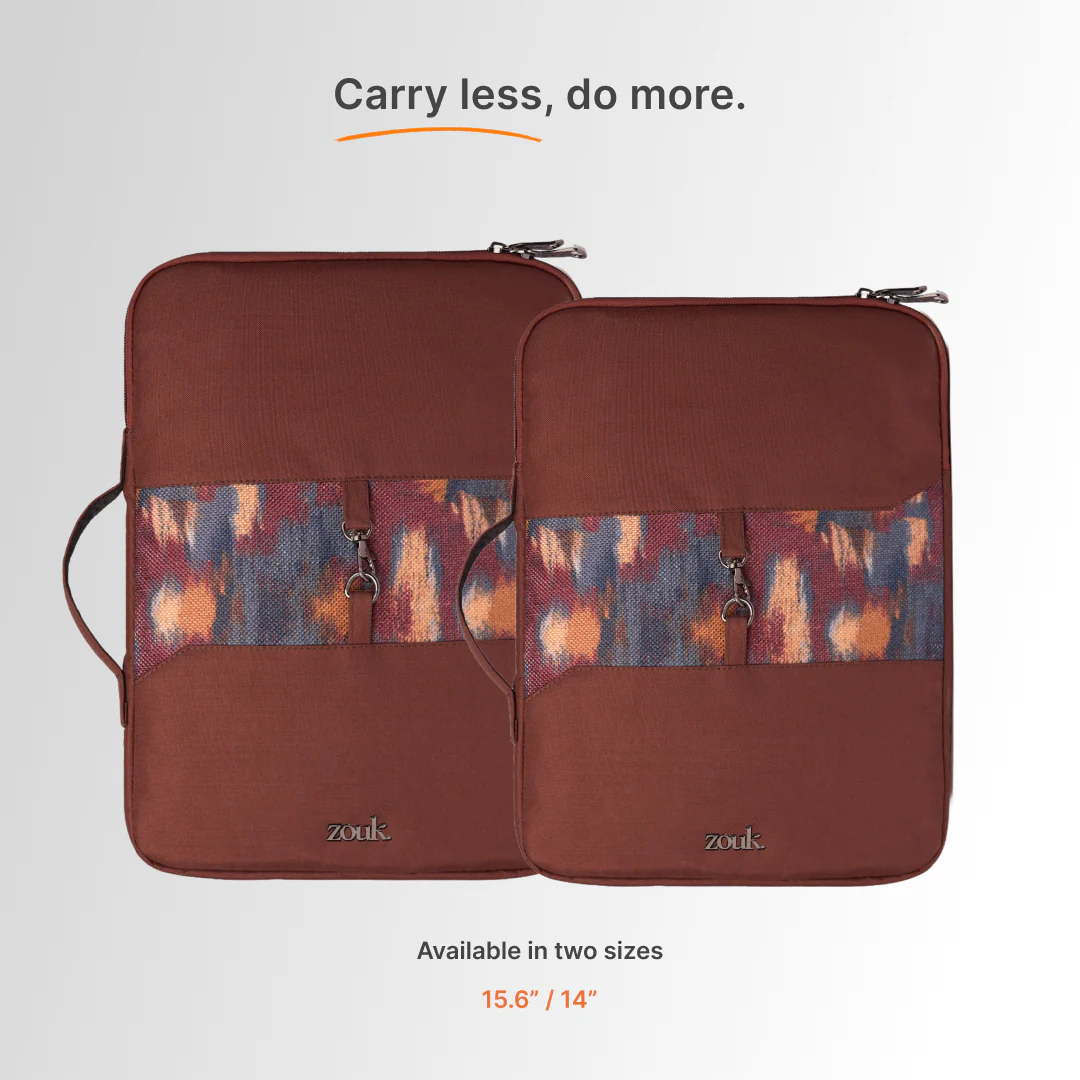 Ajanta Allure Signature Laptop Sleeve - 16inch (Brown) - Image 8