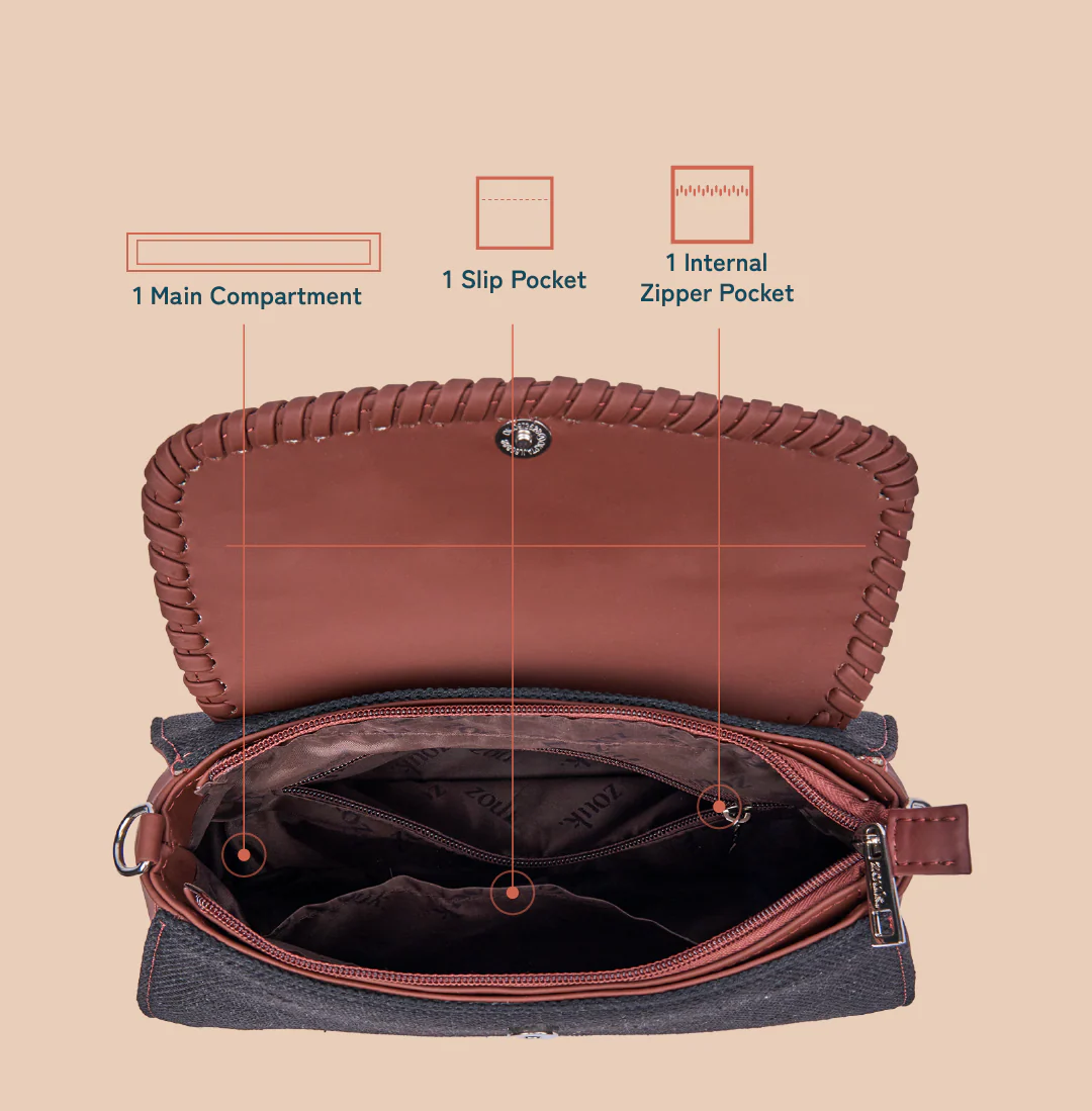 Saisha Sling Bag - Cashmere Noir (Pink) - Image 6
