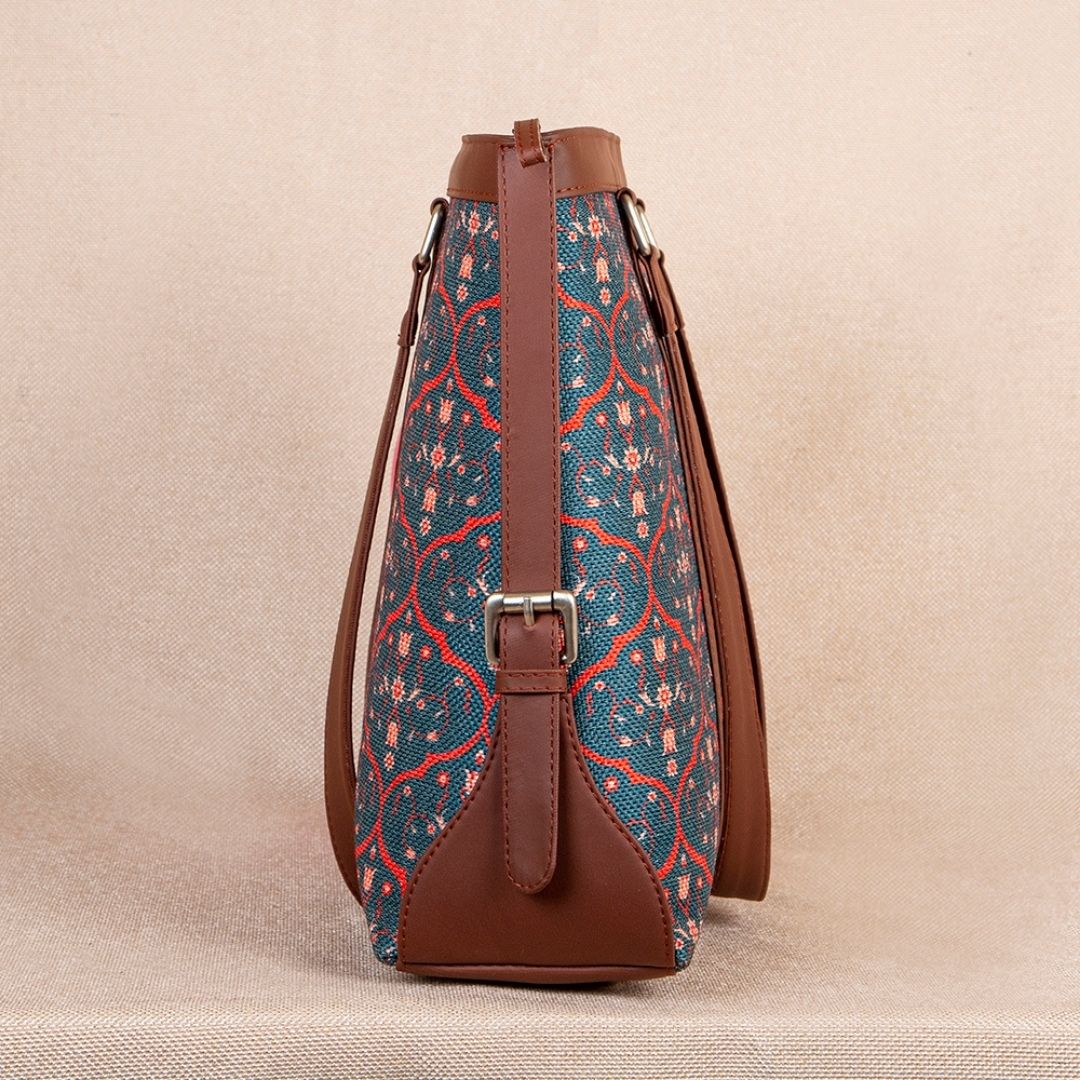 Sheesh Mahal Jaali Motif and Mughal Art Multicolor - Office Bag Combo - Image 6