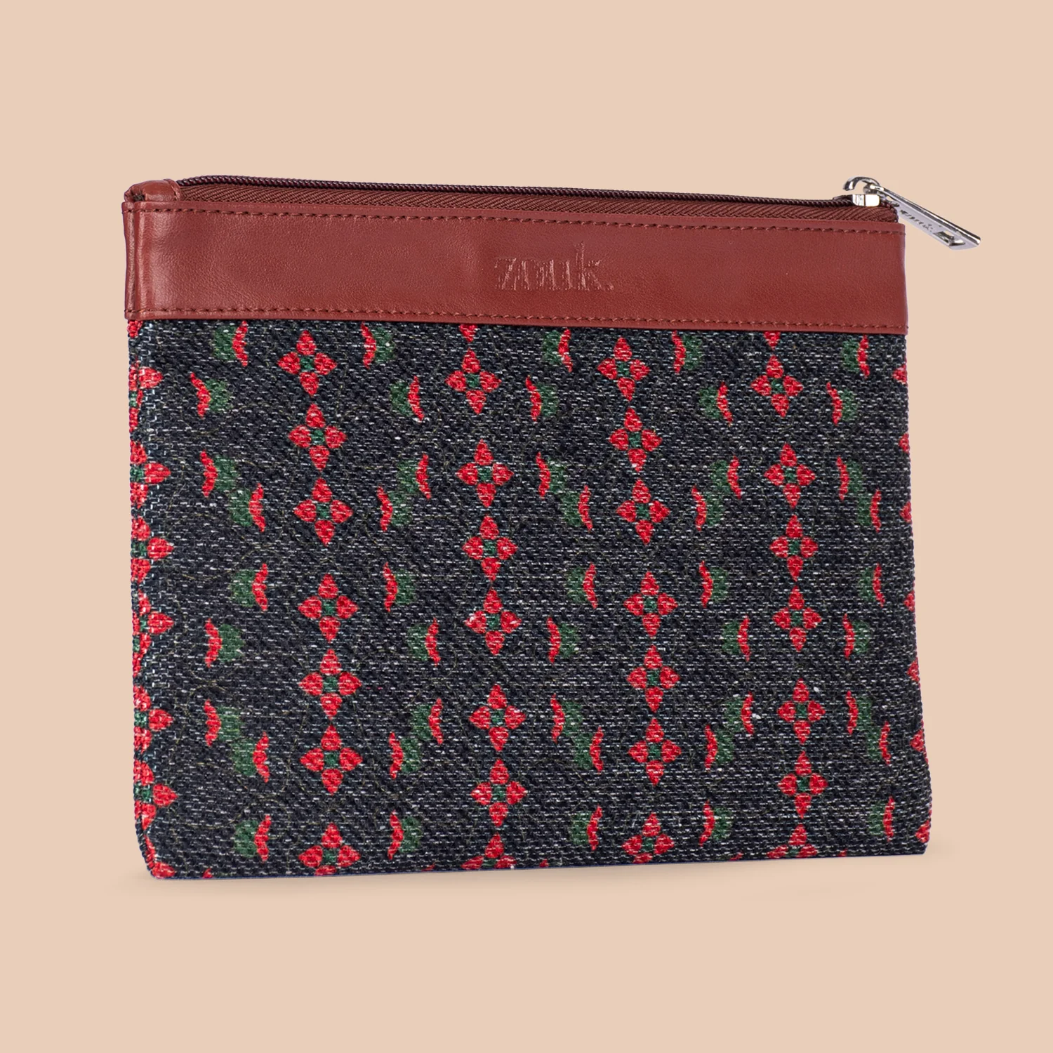 Shobha Niwas Lotus Motif Cosmetic Pouch - Image 3