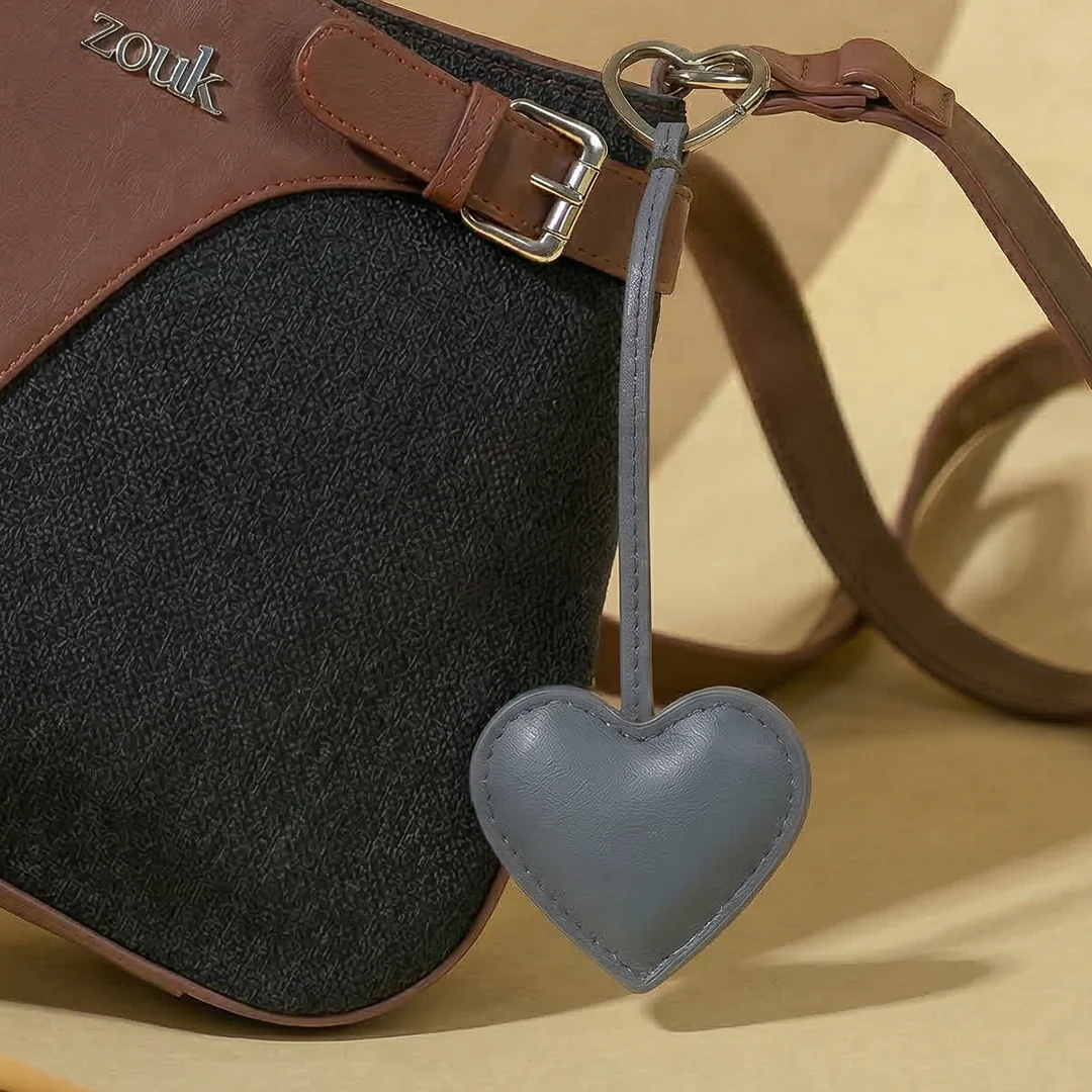 Small Heart Bag Charm - Blue