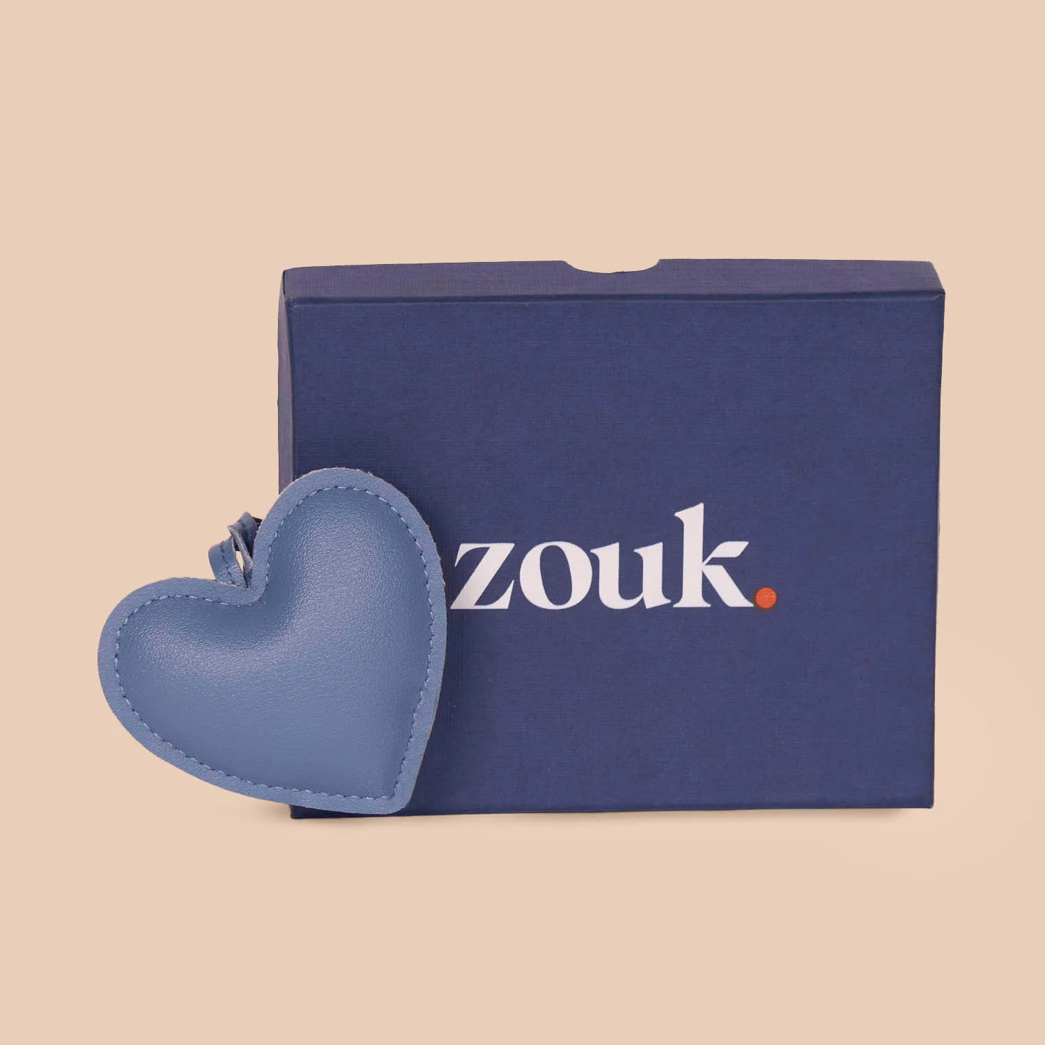 Small Heart Bag Charm - Blue - Image 2