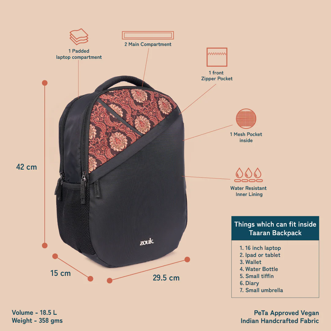 Taaran Backpack - Jodhpur Damask - Image 6