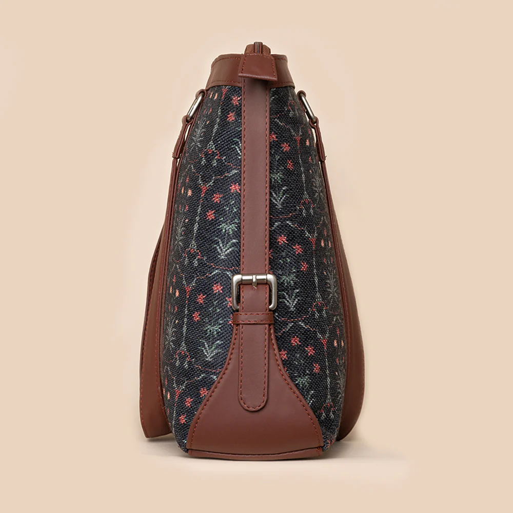 Taj Guldasta and Ikat GreRed - Office Bag & Chain Wallet Combo - Image 4