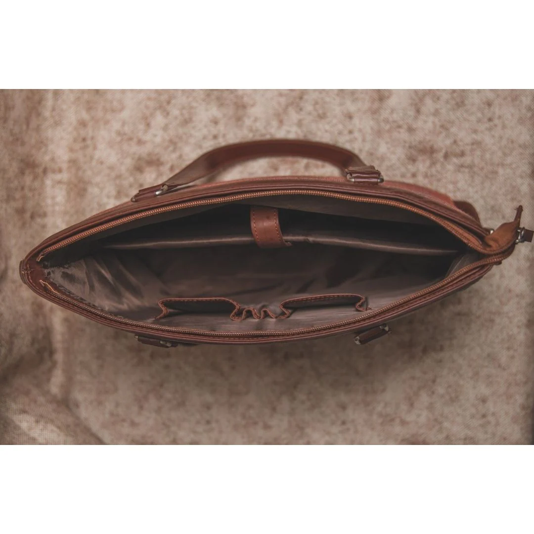 Taj Guldasta and Ikat GreRed - Office Bag & Chain Wallet Combo - Image 5