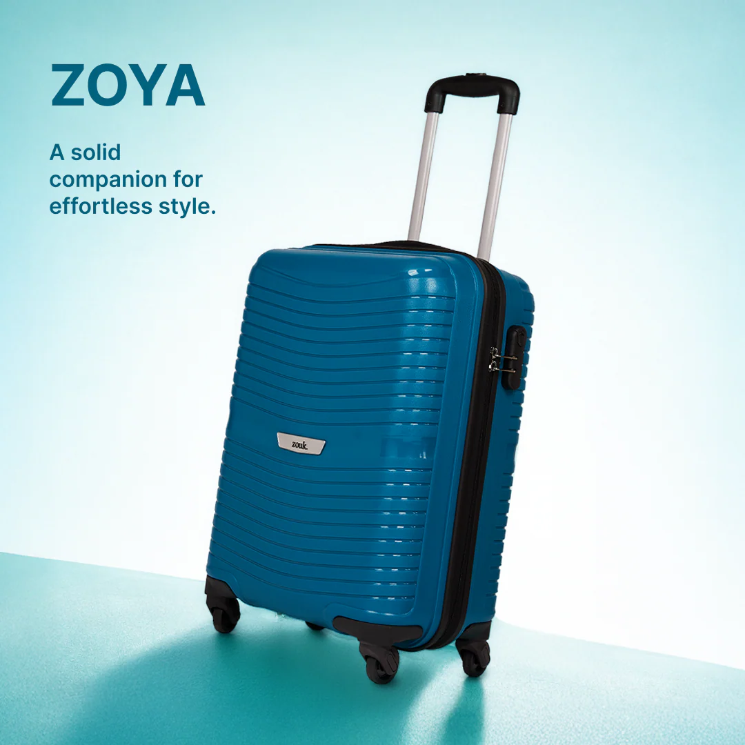 Teal Zoya Trolley Bag Combo Set of 3 (Cabin & Medium & Large) - Image 4