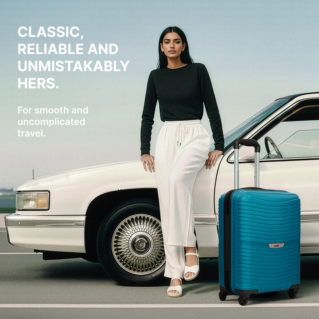 Teal Zoya Trolley Bag Combo Set of 3 (Cabin & Medium & Large) - Image 5