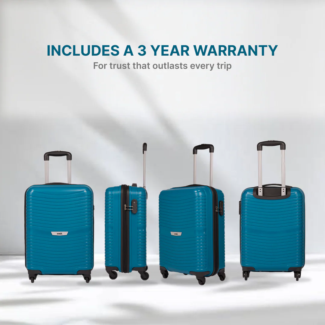 Teal Zoya Trolley Bag Combo Set of 3 (Cabin & Medium & Large) - Image 7
