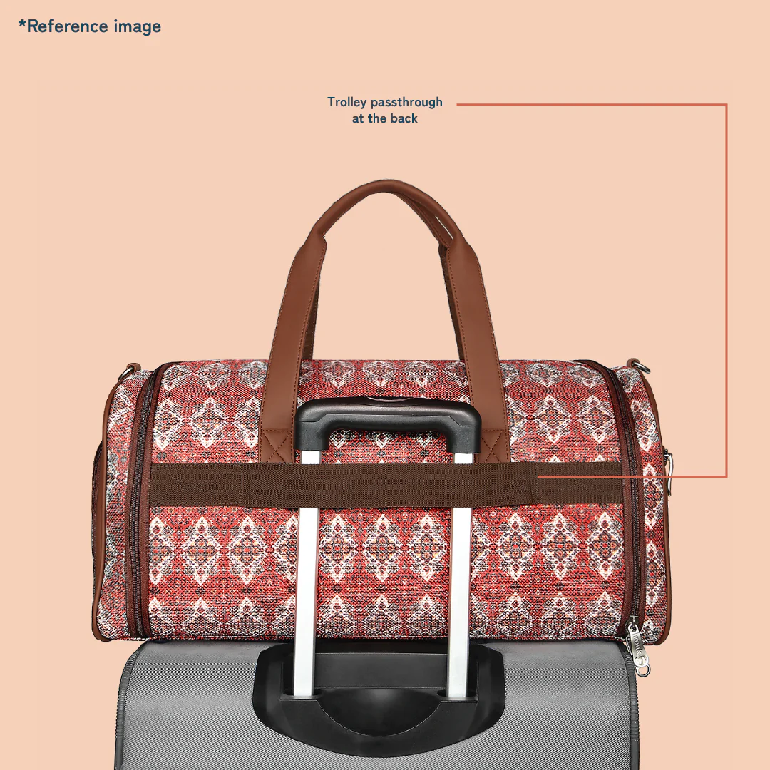 Travancore Texture Weekender Duffle Bag - Image 11