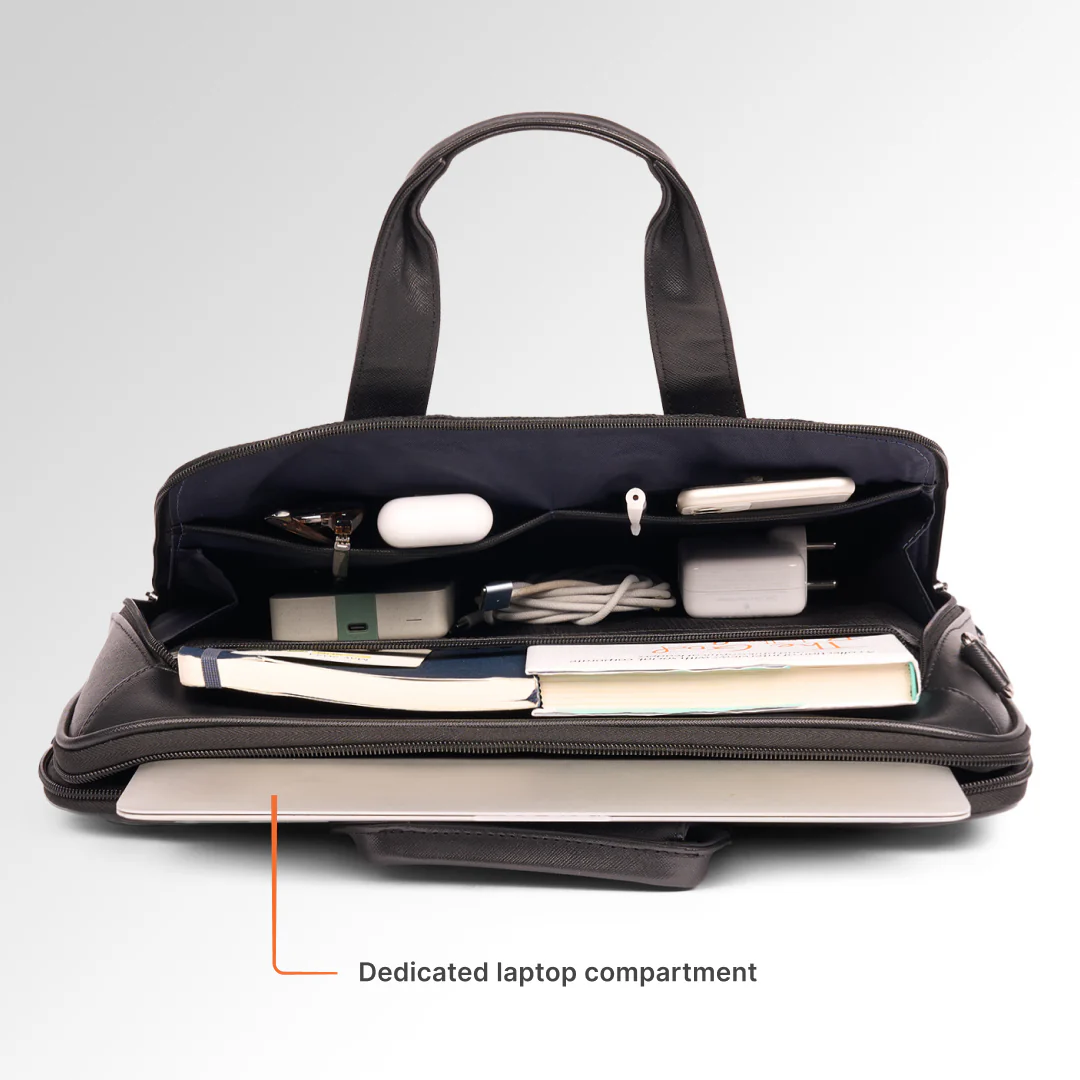 Zanskar Zenith Executive Laptop Bag (Black) - Image 7