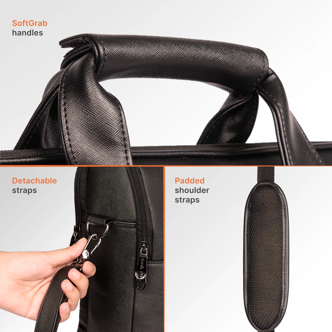 Zanskar Zenith Office Laptop Bag (Black) - Image 5